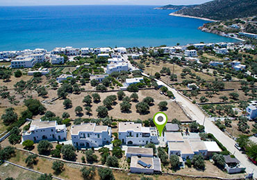 Το ξενοδοχείο-διαμερίσματα Εδέμ στη Σίφνο από ψηλά